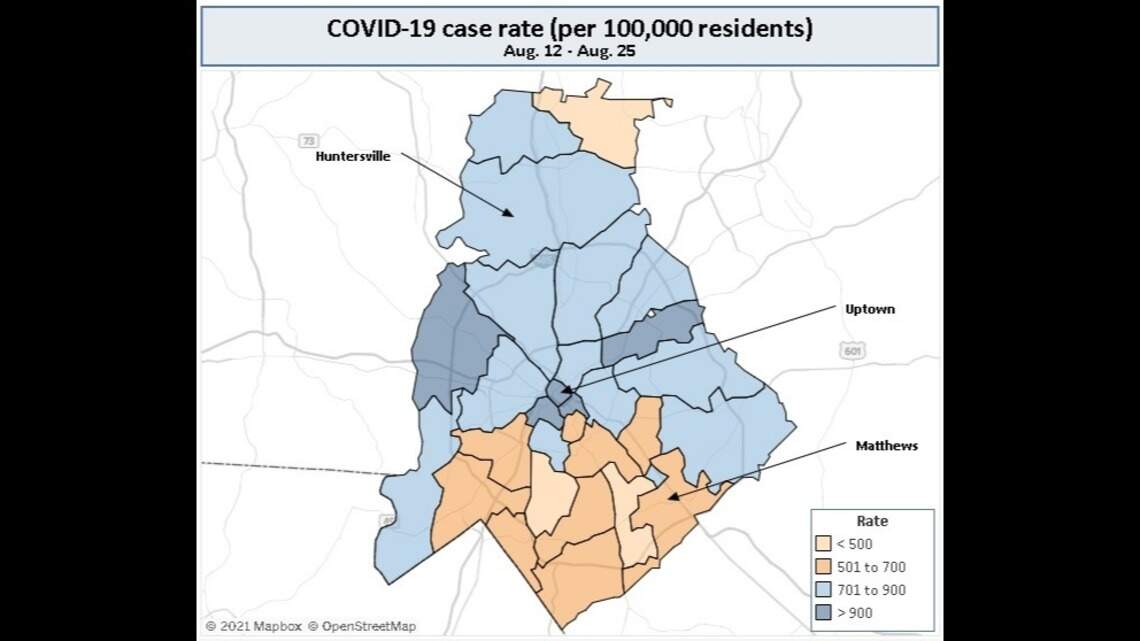 Where are Charlotte’s worst concentrations of COVID-19? Here’s the map.