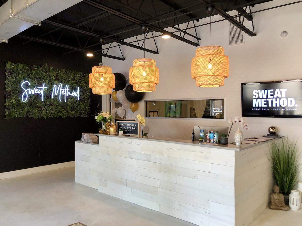 The Sweat Method, opened in August 2019, adds an upbeat vibe to hot yoga.