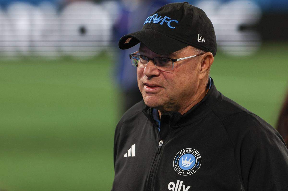 Team owner David Tepper walks off the pitch after the team’s victory over Inter Miami, 1-0, at Bank of America Stadium on Saturday, October 21, 2023 in Charlotte, NC. With the win, Charlotte FC clinches a spot in the playoffs.
