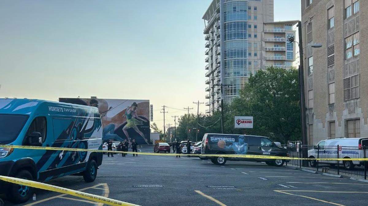 Police found two people with gunshot wounds in uptown Charlotte Saturday, July 5, 2025, and MEDIC pronounced one of them dead at the scene.