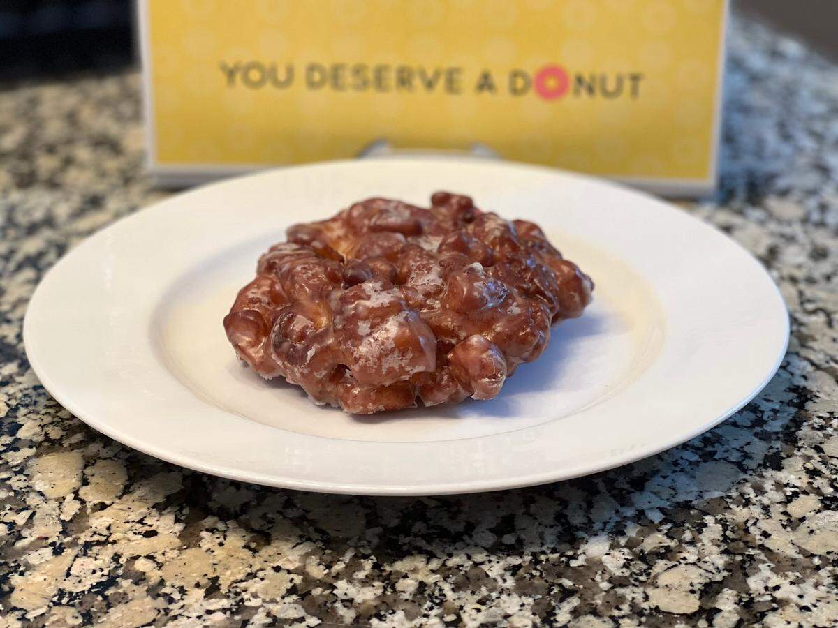 An apple fritter from MoMo Donuts in Rock Hill.