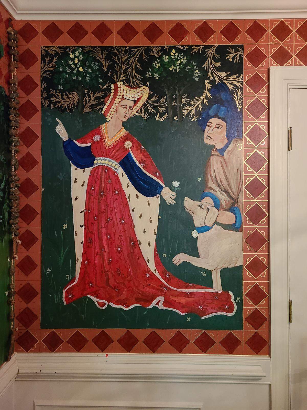Artist Emily Andress used her pandemic downtime to create the mural she always wanted in her Charlotte dining room. Like many murals, this one tells a story. “It’s a fool’s journey to enlightenment,” Andress said.