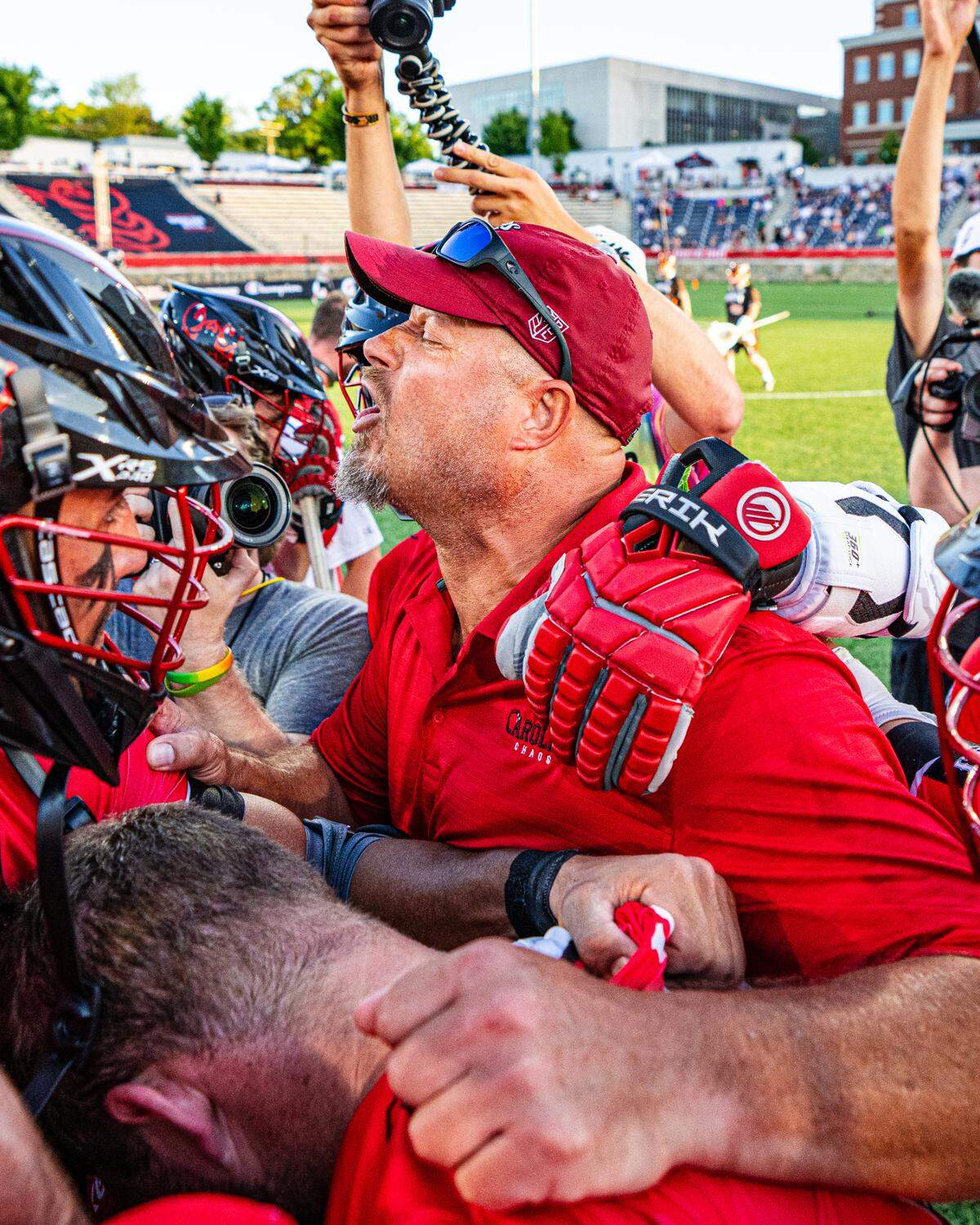 Andy Towers, the head coach and general manager of the Carolina Chaos, during the team’s inaugural home game on June 7, 2024, in Charlotte, N.C.
