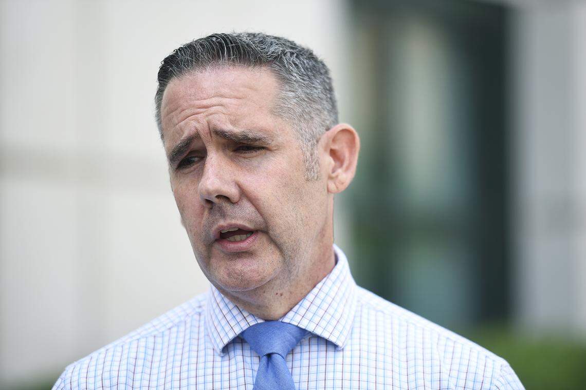 CMPD Captain Chris Dozier talked about the three homicides over the weekend at a press conference outside police headquarters on Monday, April 29, 2019. Capt. Dozier mentioned the high rate of murders solved by the department.