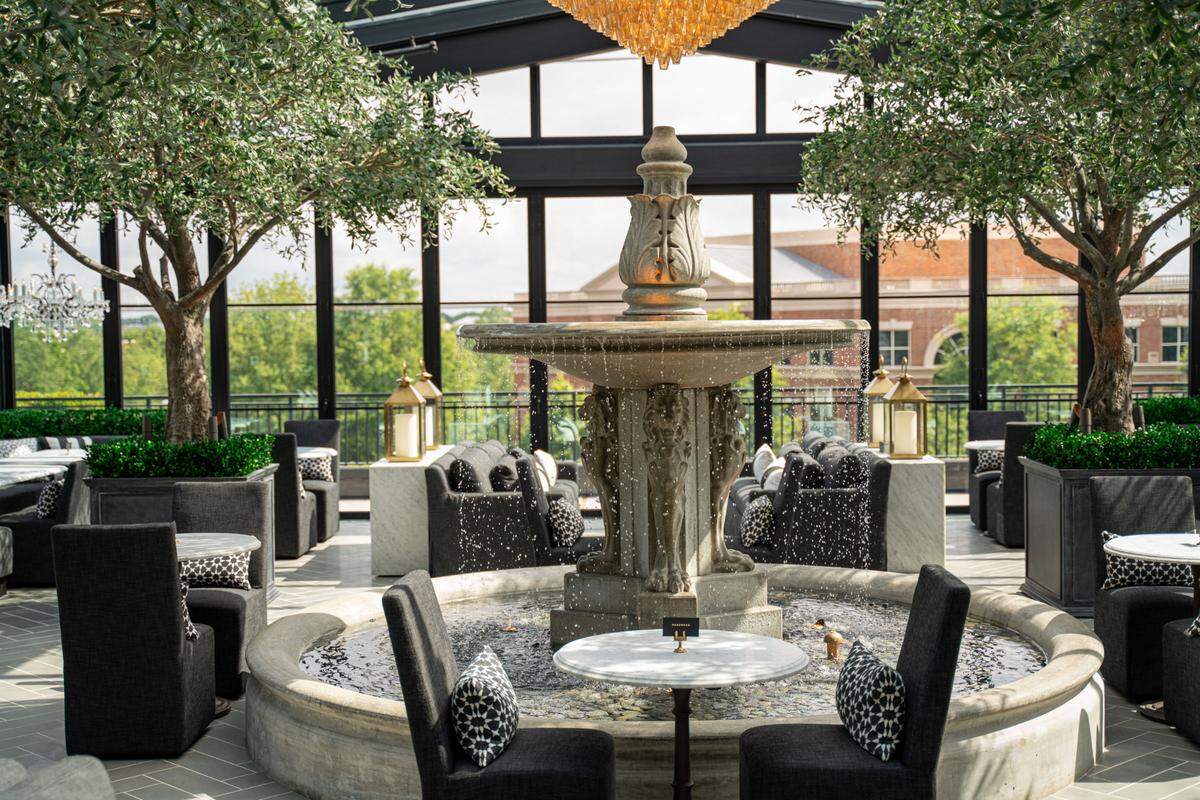 There is a fountain inside the Rooftop Restaurant at the new RH, which opens on Friday, June 12.