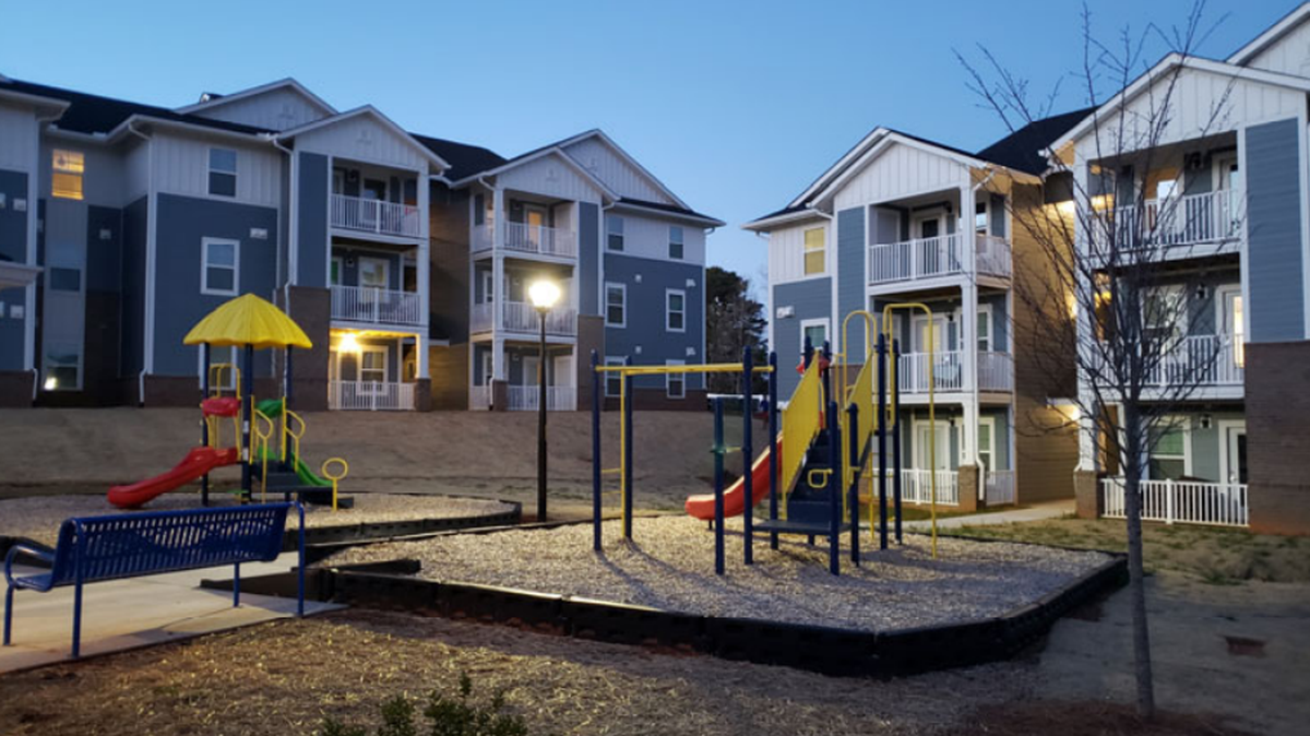 A rendering of affordable housing units approved on Monday.