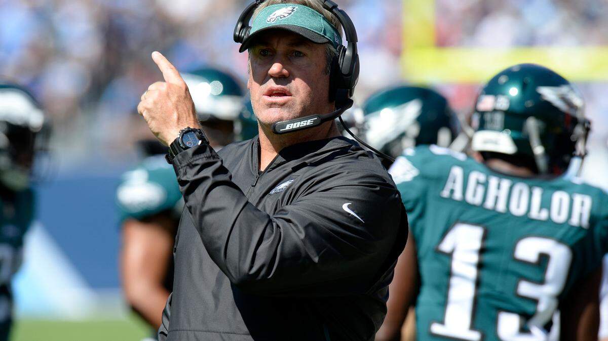 Philadelphia Eagles head coach Doug Pederson was once drafted by the Carolina Panthers, with the 44th pick of the 1995 NFL expansion draft, a selection that made him the first quarterback on the roster in franchise history. He never appeared in a regular-season game but remembers his four months in Charlotte fondly.