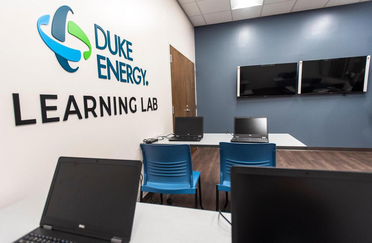 The Duke Energy Learning Lab is ready for use in the new Howard Levine Men’s Shelter on Statesville Avenue in Charlotte.