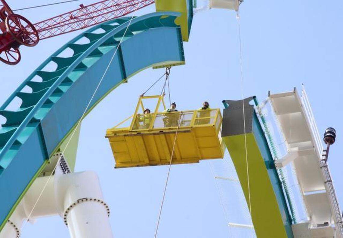 Carowind's new roller coaster "Fury 325," is the world's tallest and fastest giga coaster.