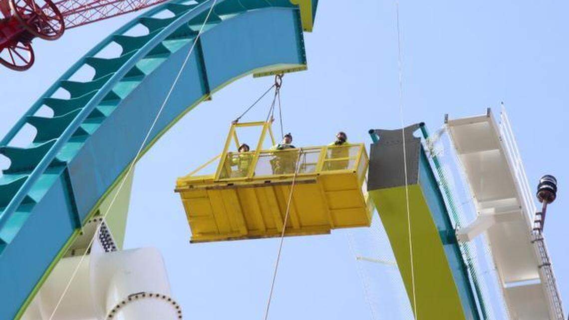 Carowind's new roller coaster "Fury 325," is the world's tallest and fastest giga coaster.