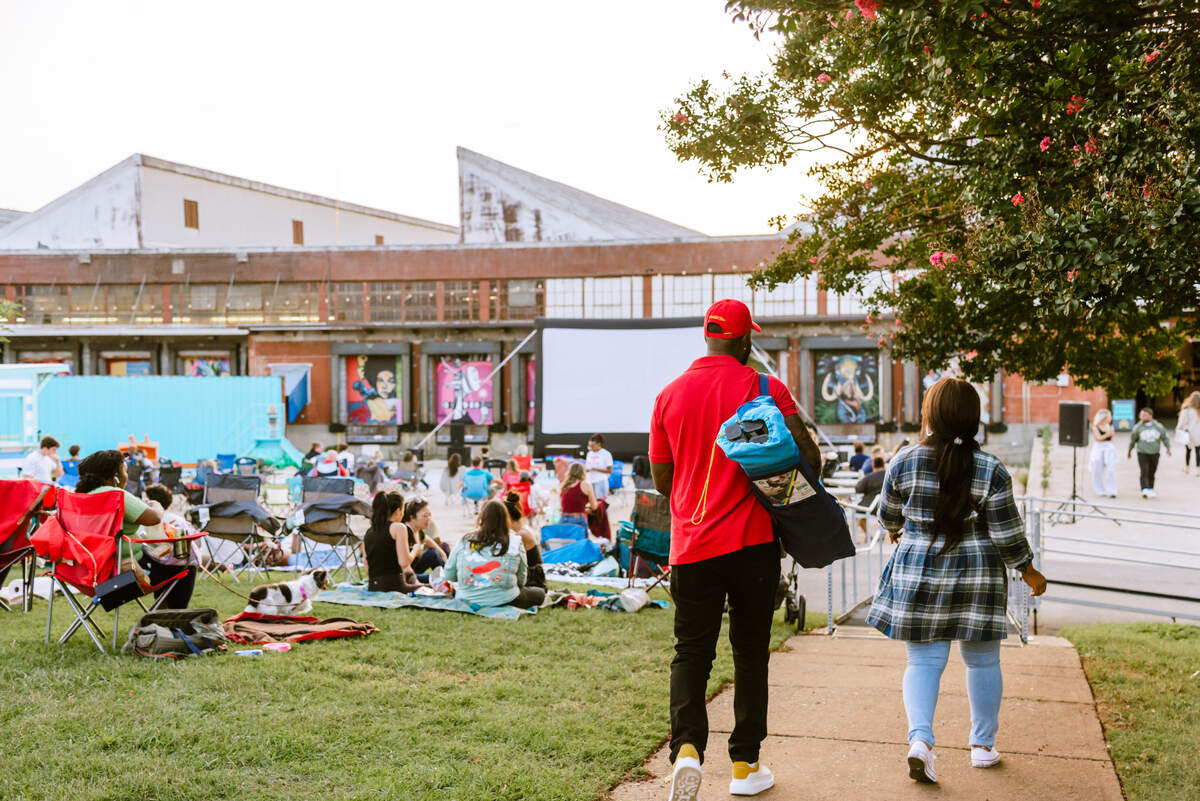 Camp North End’s free movie series, Crossroads Cinema, is held on Thursday nights from June 1-August 31, 2023.