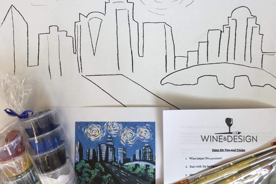 Wine & Design offers $25 Take Home Paint Kits for kids and adults, as well as a $50 option if you want to paint your own pet.