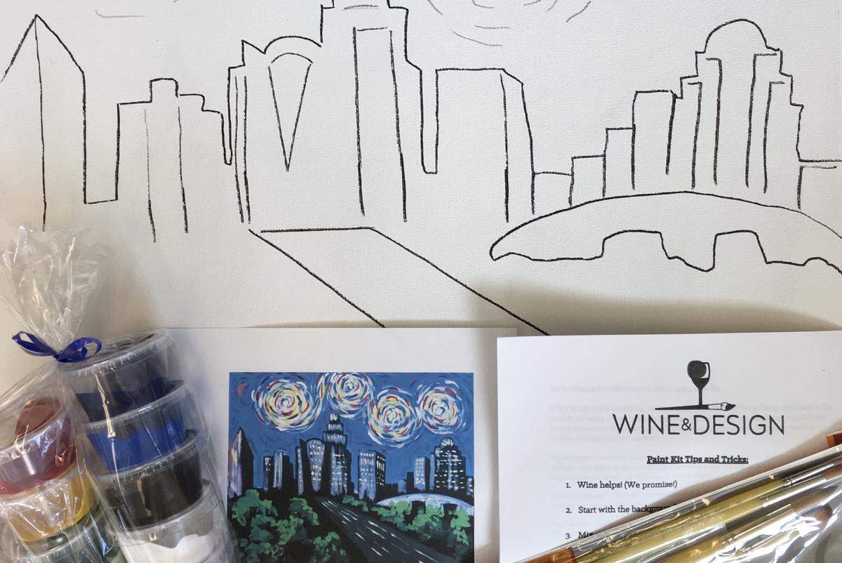Wine & Design offers $25 Take Home Paint Kits for kids and adults, as well as a $50 option if you want to paint your own pet.