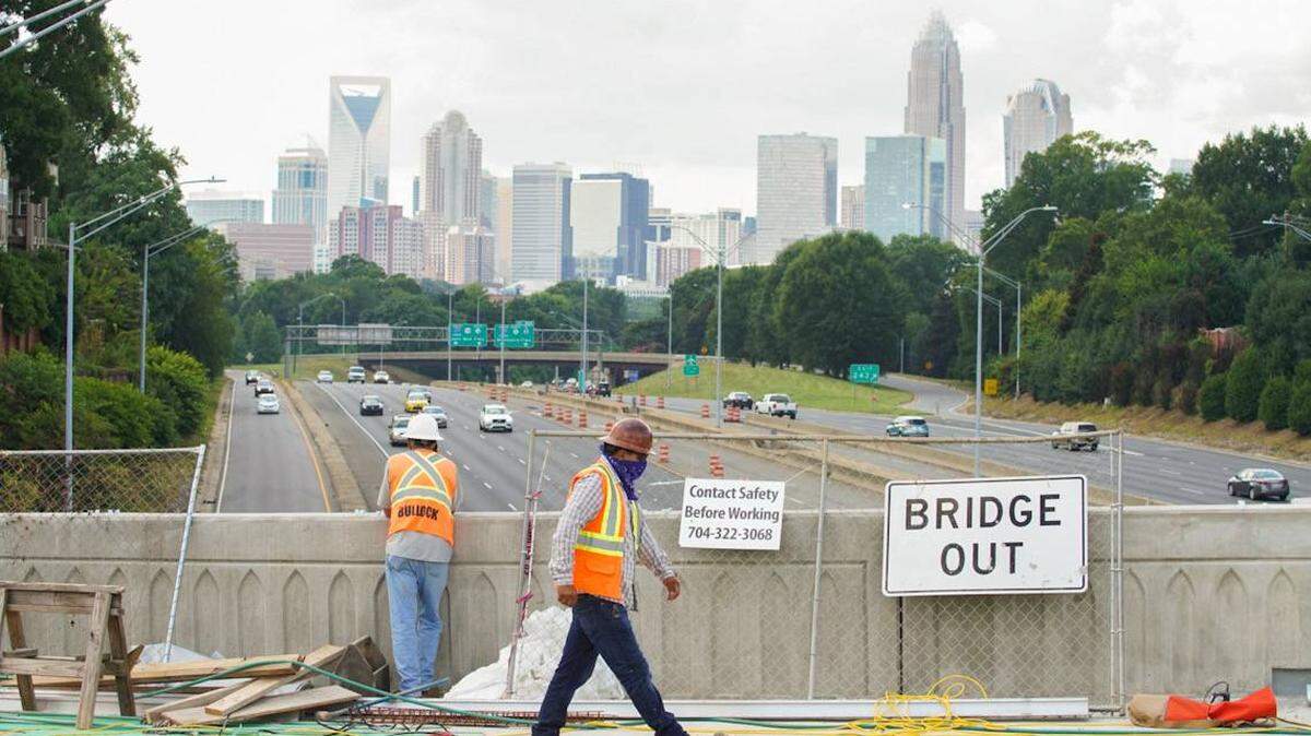 The Hawthorne Lane bridge is being rebuilt as part of the $150 million Gold Line streetcar extension project. The bridge closed in mid-2017 for what was supposed to less than two years of work, but remains closed to cars to date due to delays.
