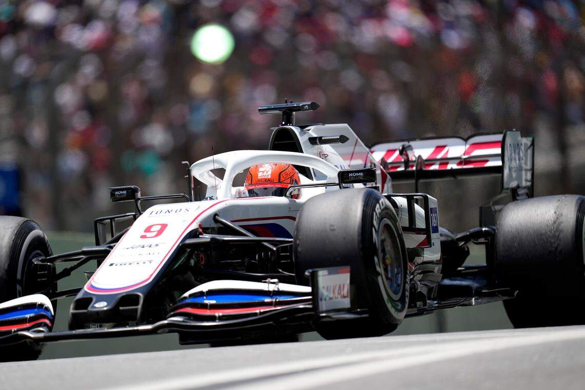 Nikita Mazepin of Russia, shown at the Brazilian Grand Prix in Sao Paulo last November, won’t be racing in Formula One team Haas this season. The Kannapolis-based F1 team on Saturday, March 5, 2022, said it cut ties with the driver and his Russian sponsor.