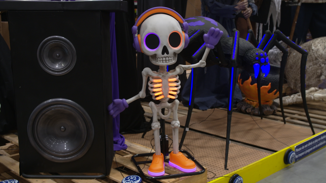 The Party Skeleton, created by Amanual Coleman of Charlotte, has become a top-seller sold only at Lowe’s stores nationwide since going on display in August.