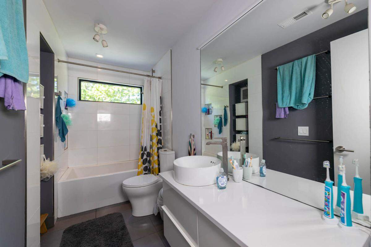 The first-story bathroom.