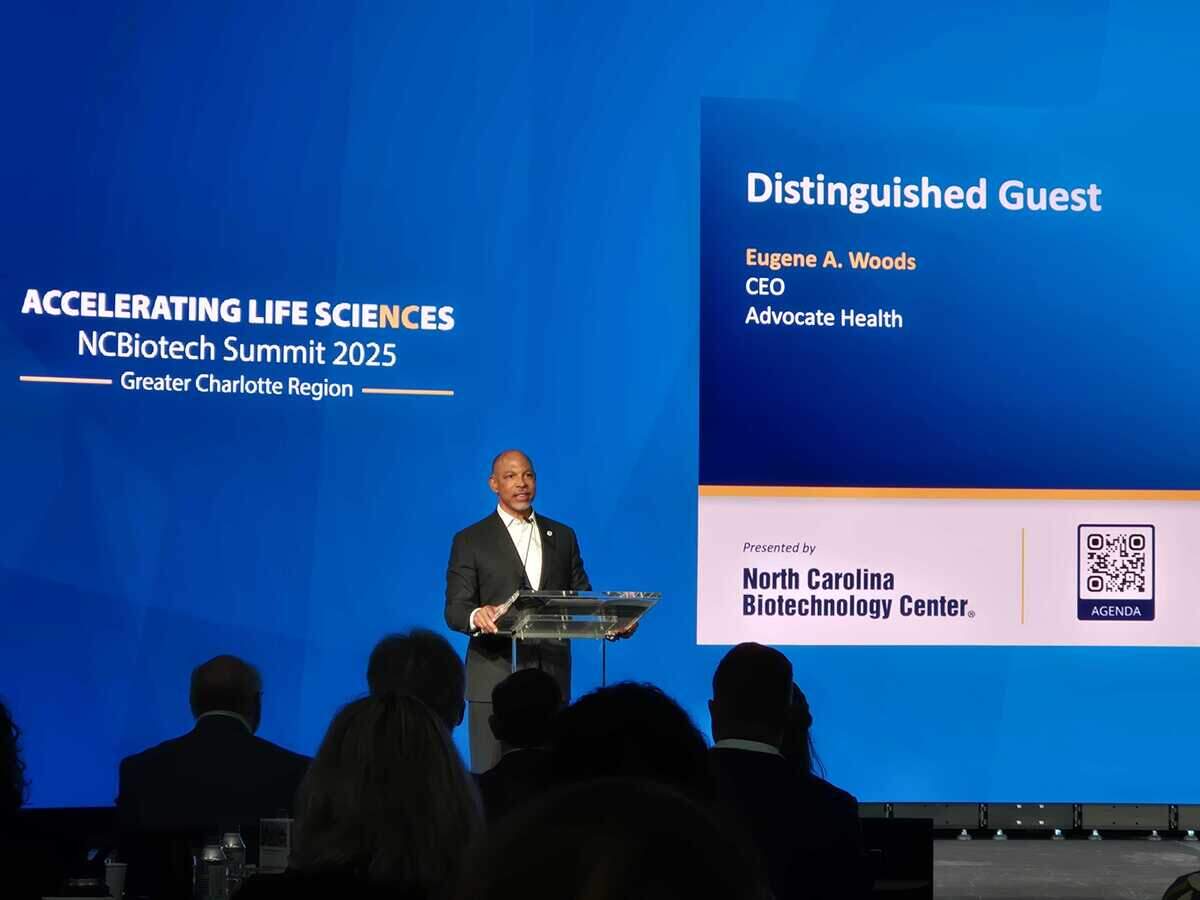 Gene Woods, CEO of Advocate Health, talks about the growth of the life sciences industry in Charlotte.