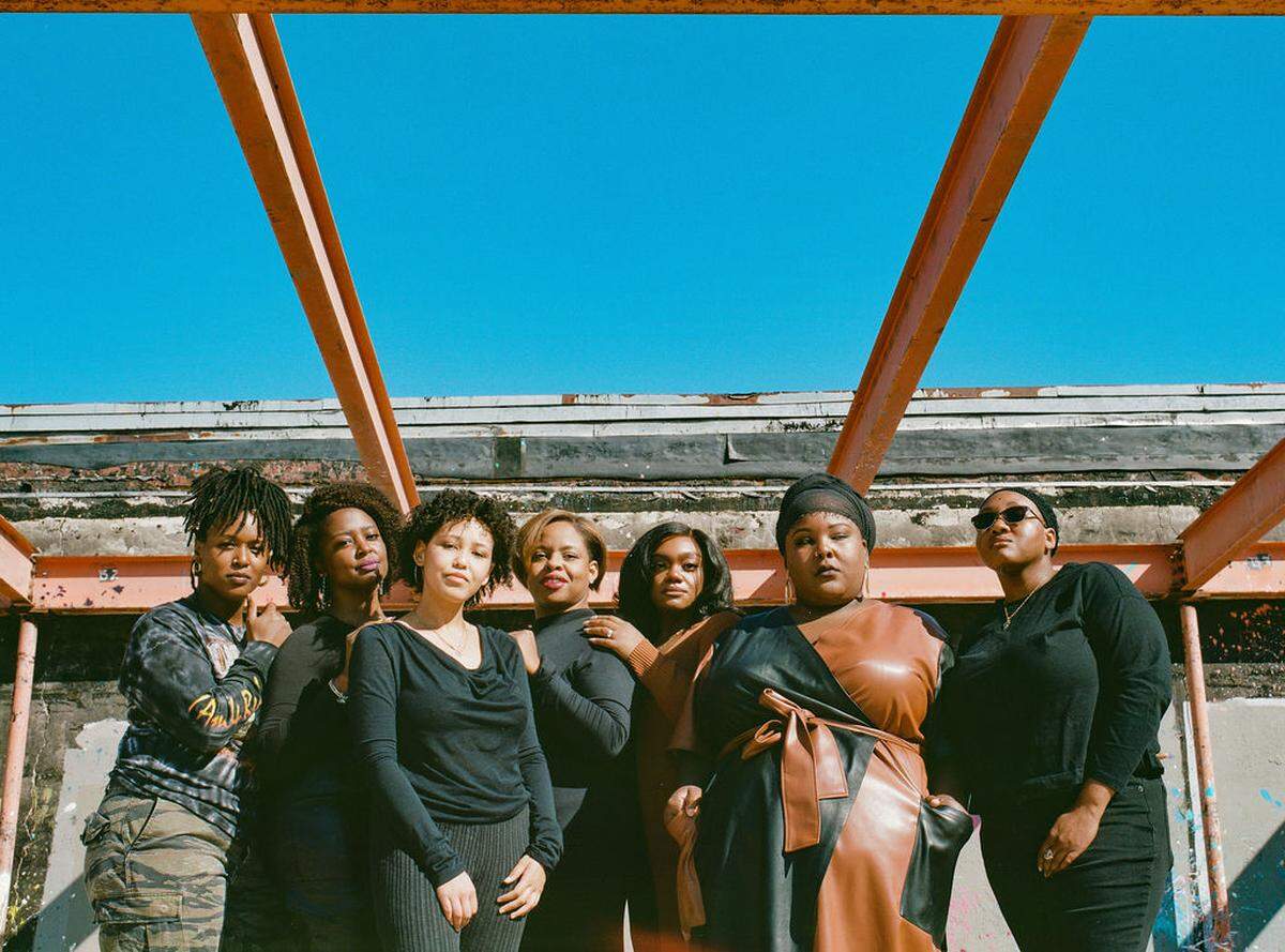 “I Am Queen: Charlotte” members, from left: Jessica Dunston, Tashika Hamilton, Genna Fumiko, Janeen Davis, Shardae Hasan, Hannah Hasan and Latisha Casey. The group that elevates stories of Black women in Charlotte will be part of the Charlotte International Arts Festival.