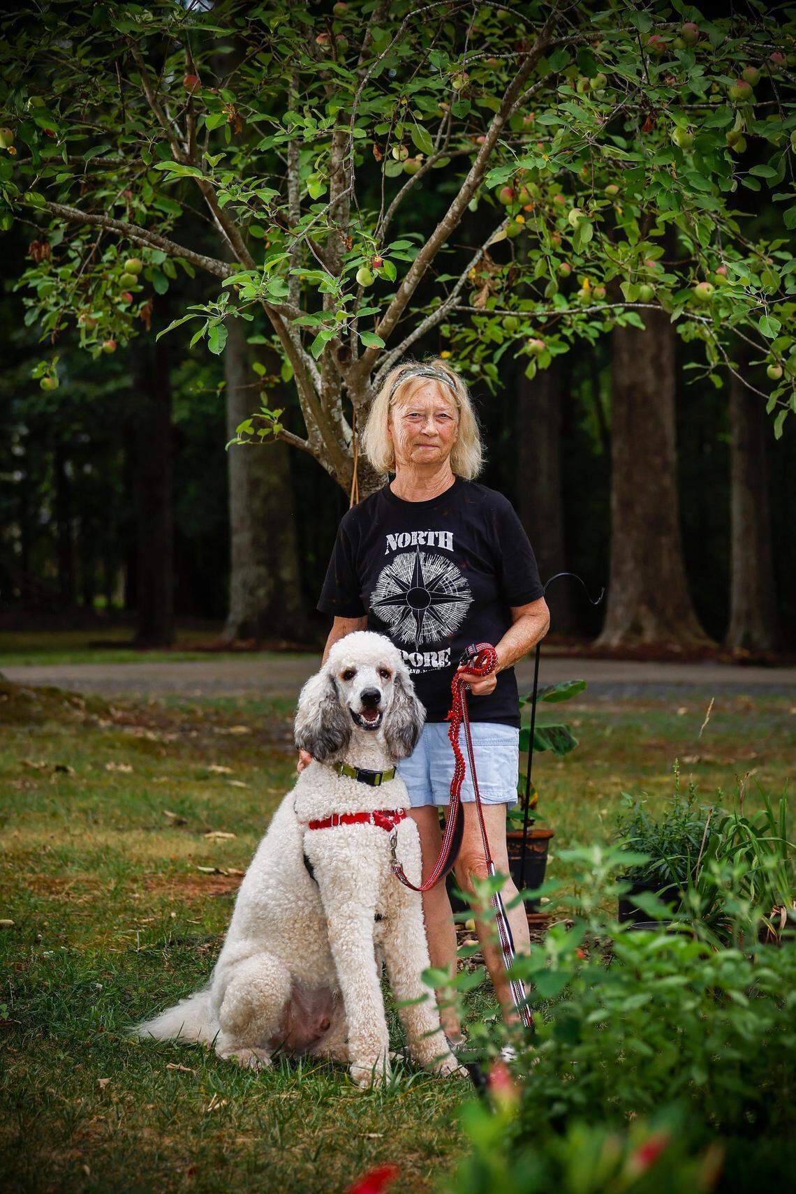 Longtime abortion rights advocate Diane Stevens of Waxhaw, shown with her dog Pico, says abortion is a decision people should make on their own with their doctors, without interference from the government or Supreme Court.