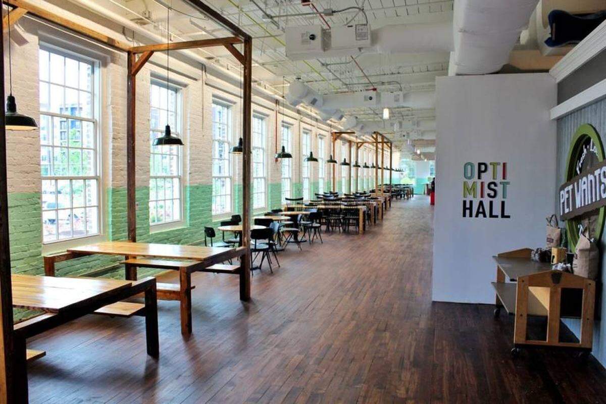 Inside Optimist Hall.