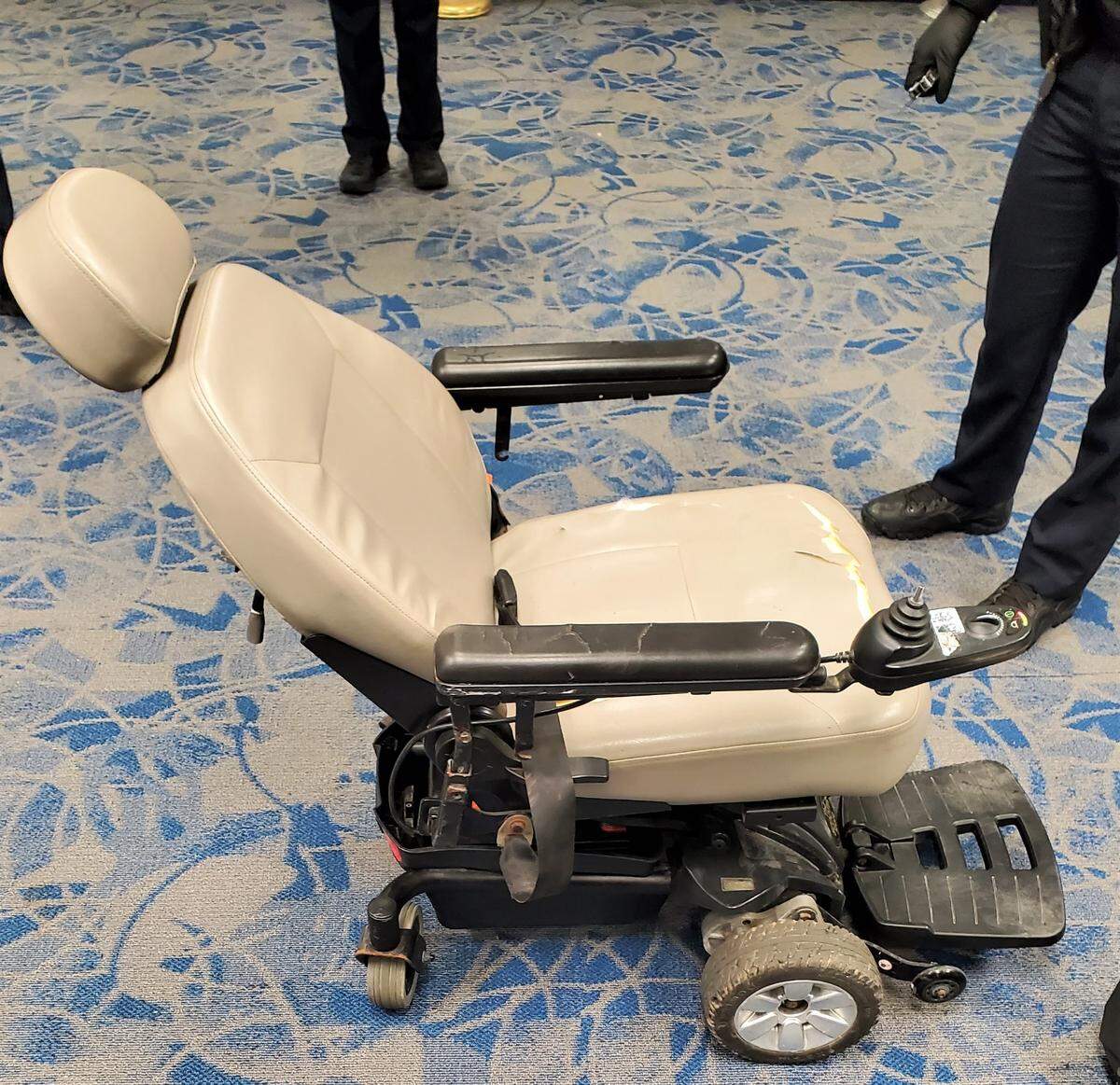 Alexander Antonio Lopez-Morel tried to smuggle the drugs in this motorized wheelchair at Charlotte Douglas International Airport, federal agents said. He was traveling from the Dominican Republic to Newark, N.J., but his flight had a layover in Charlotte.
