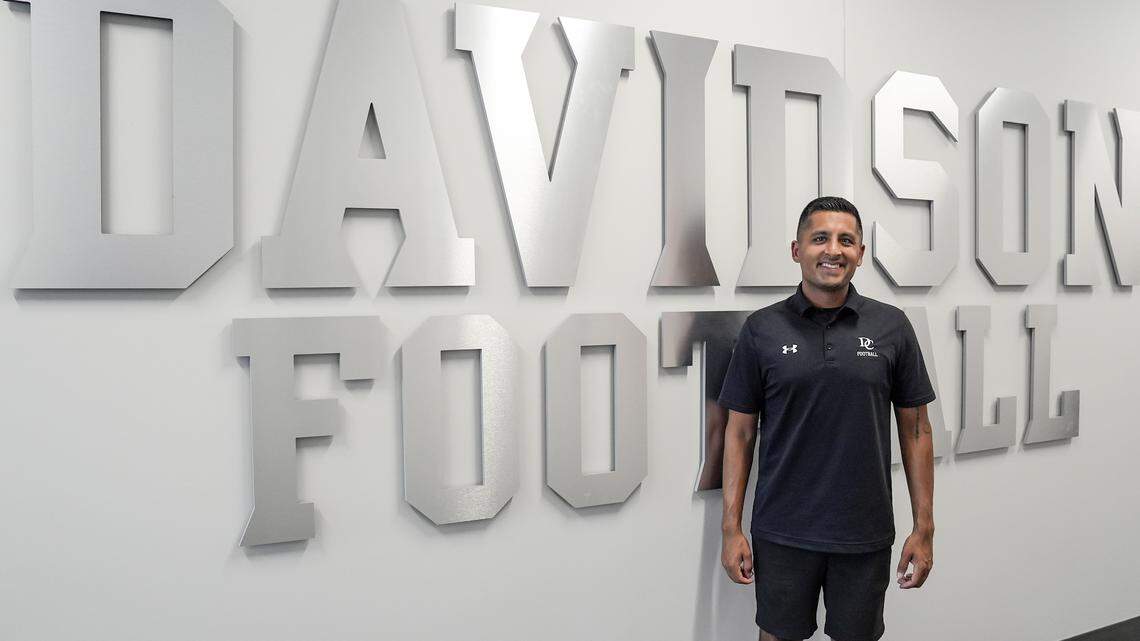 Take note: New Davidson football coach Saj Thakkar has a plan he believes in
