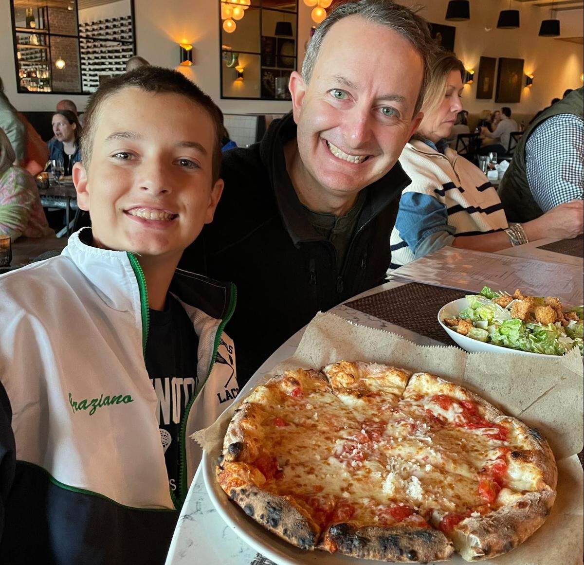 Tristan and Jamie Graziano at Osteria LuCa.