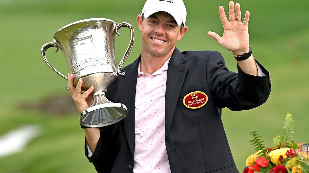 Golfer Rory McIlroy won the Wells Fargo Championship by scoring a 68 and finishing at -10 at Quail Hollow Club in Charlotte, NC on Sunday, May 9, 2021.