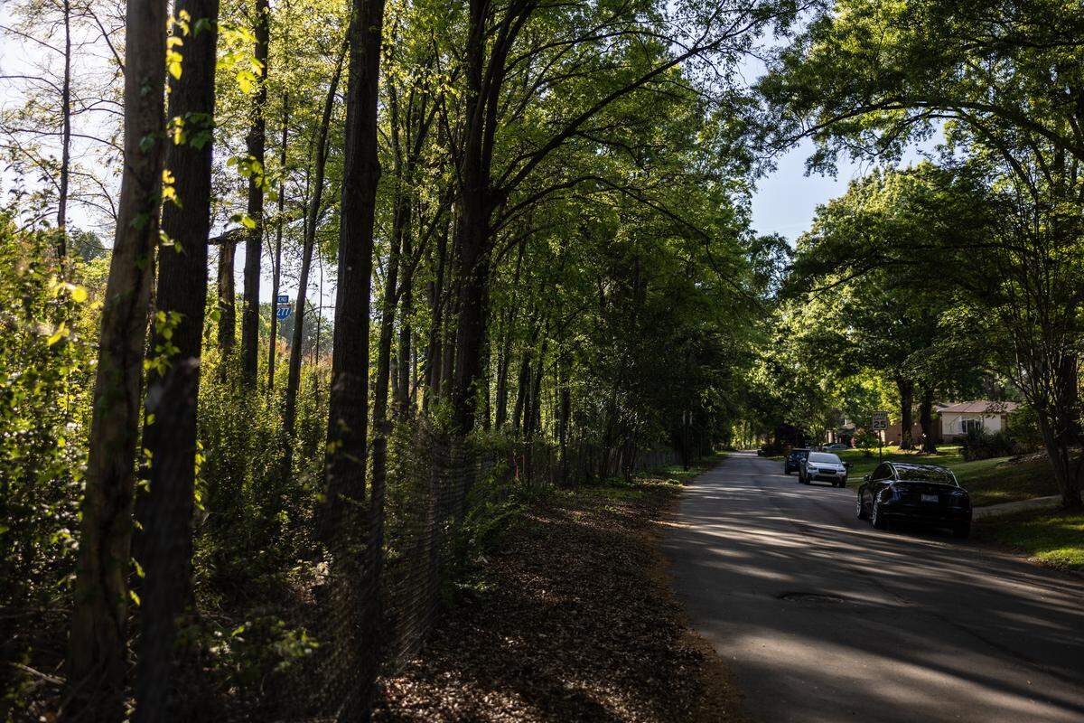 Van Buren Ave. by I-77 in Charlotte, N.C., on Friday, April 10, 2026. 