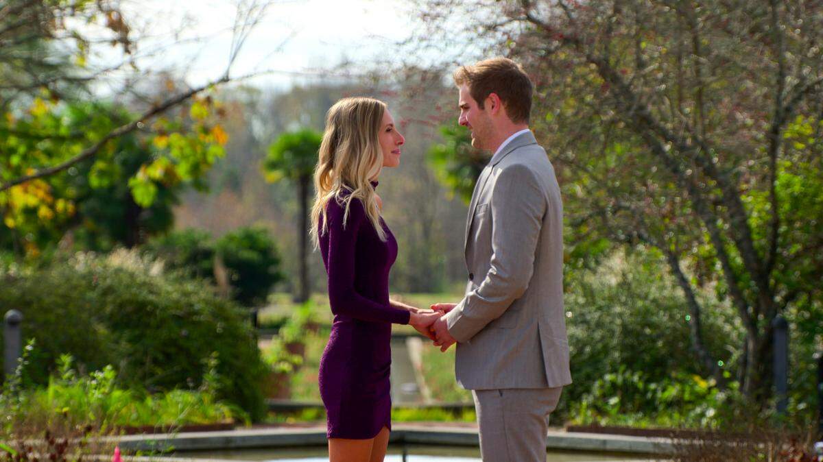 Kat Shelton and Alex Chapman at Daniel Stowe Botanical Garden on “The Ultimatum: Marry or Move On.”