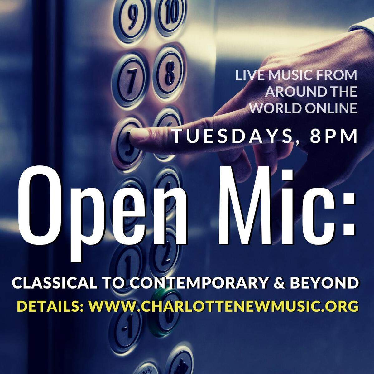 When coronavirus made it impossible for a live audience to attend this year’s Charlotte New Music Festival, founder Elizabeth Kowalski started holding online open mic nights on Tuesday nights. The concerts are lead up to this year’s virtual festival, June 15-27.