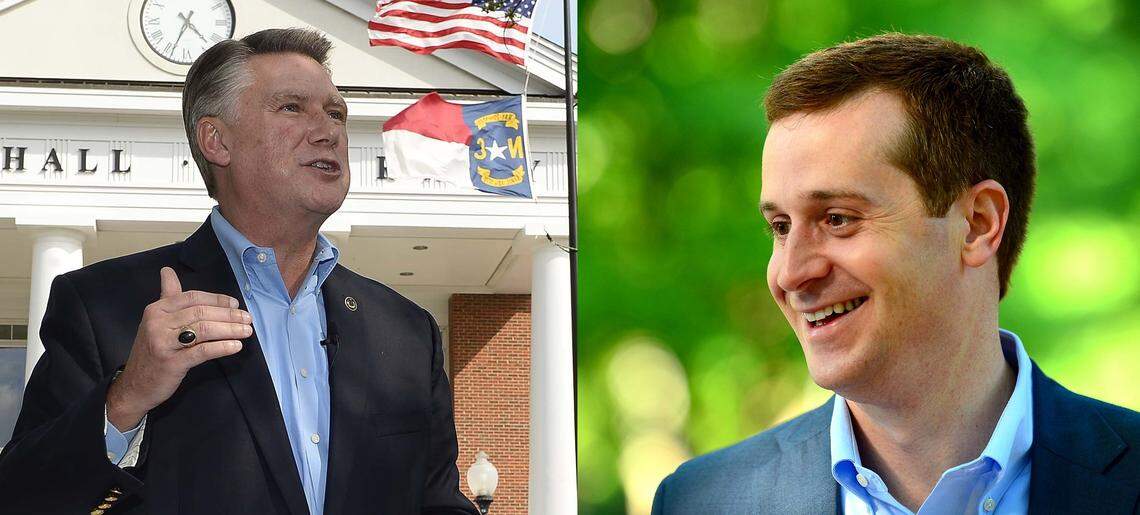 Republican Mark Harris, left, and Democrat Dan McCready are vying for the N.C. 9th District congressional seat.