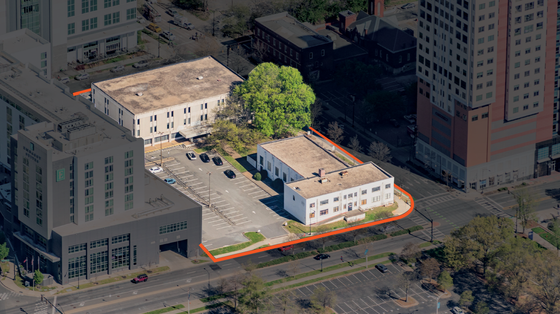 Uptown Charlotte office buildings up for sale include a part of Brooklyn history
