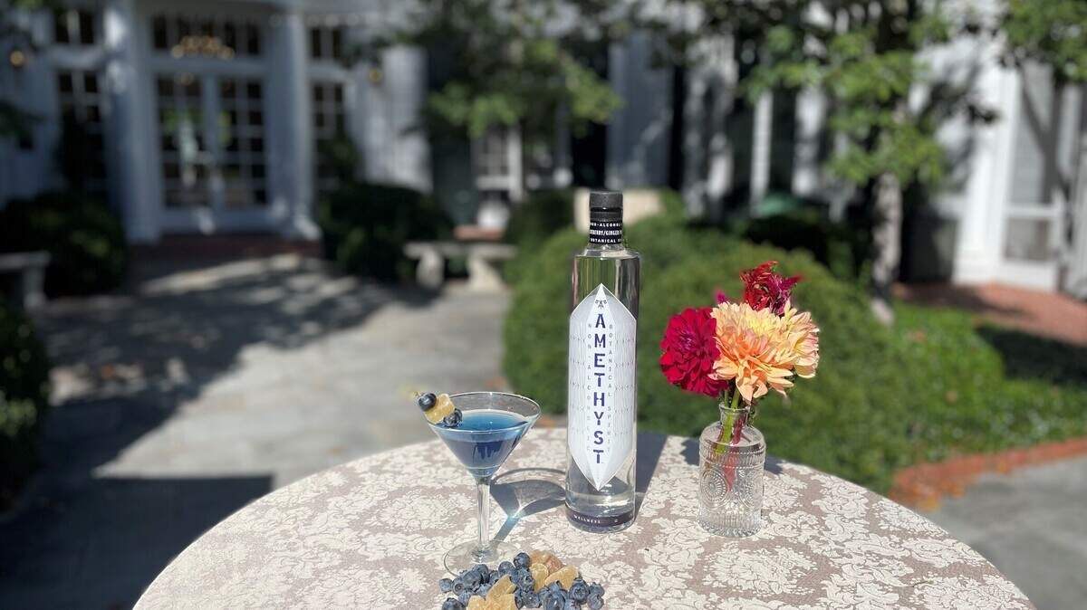 The Duke Mansion’s Amethyst Botanical Blueberry Ginger Mint is among the many creative, non-alcoholic drinks at Charlotte restaurants and other venues.
