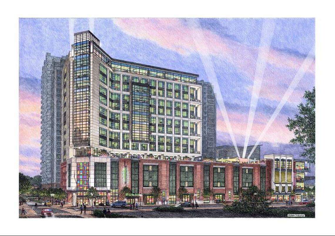 A rendering of the planned 15-story tower on North Tryon Street between Ninth and Tenth Streets, which will house a Publix as well as office space.