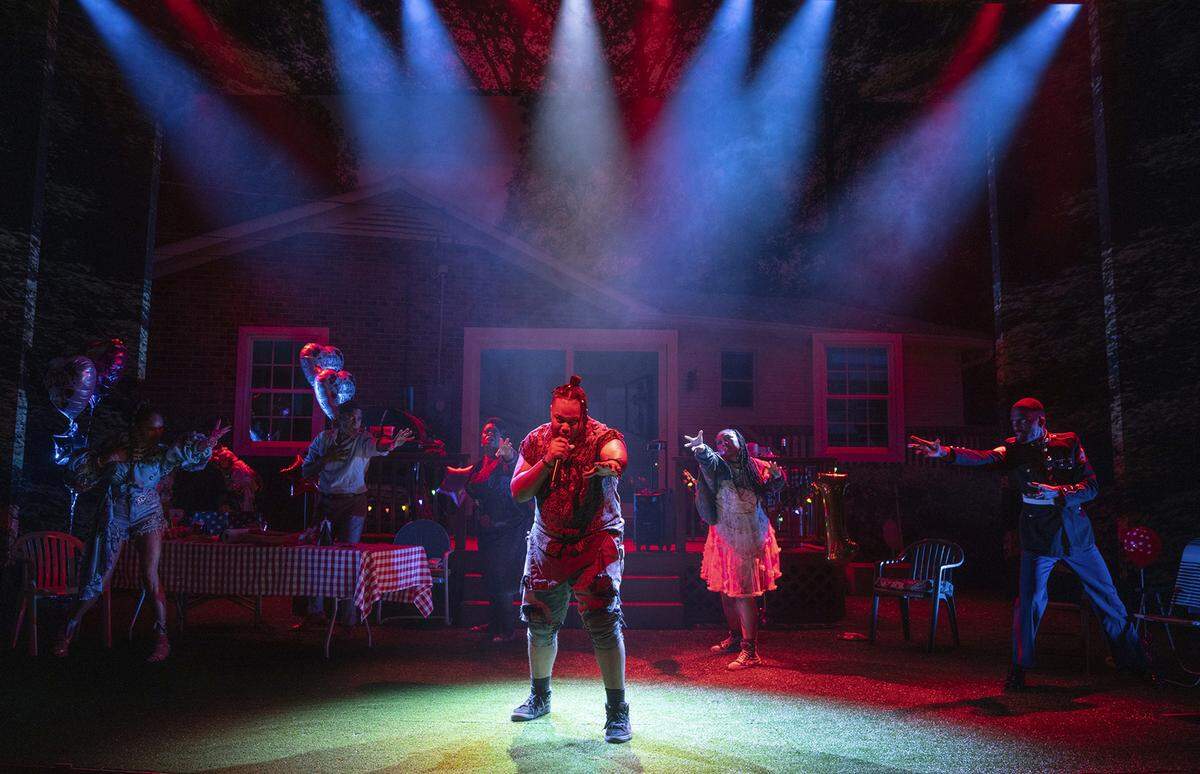 Cast members of “Fat Ham” on Broadway, a take-off of “Hamlet” written by Gaston County native James Ijames.