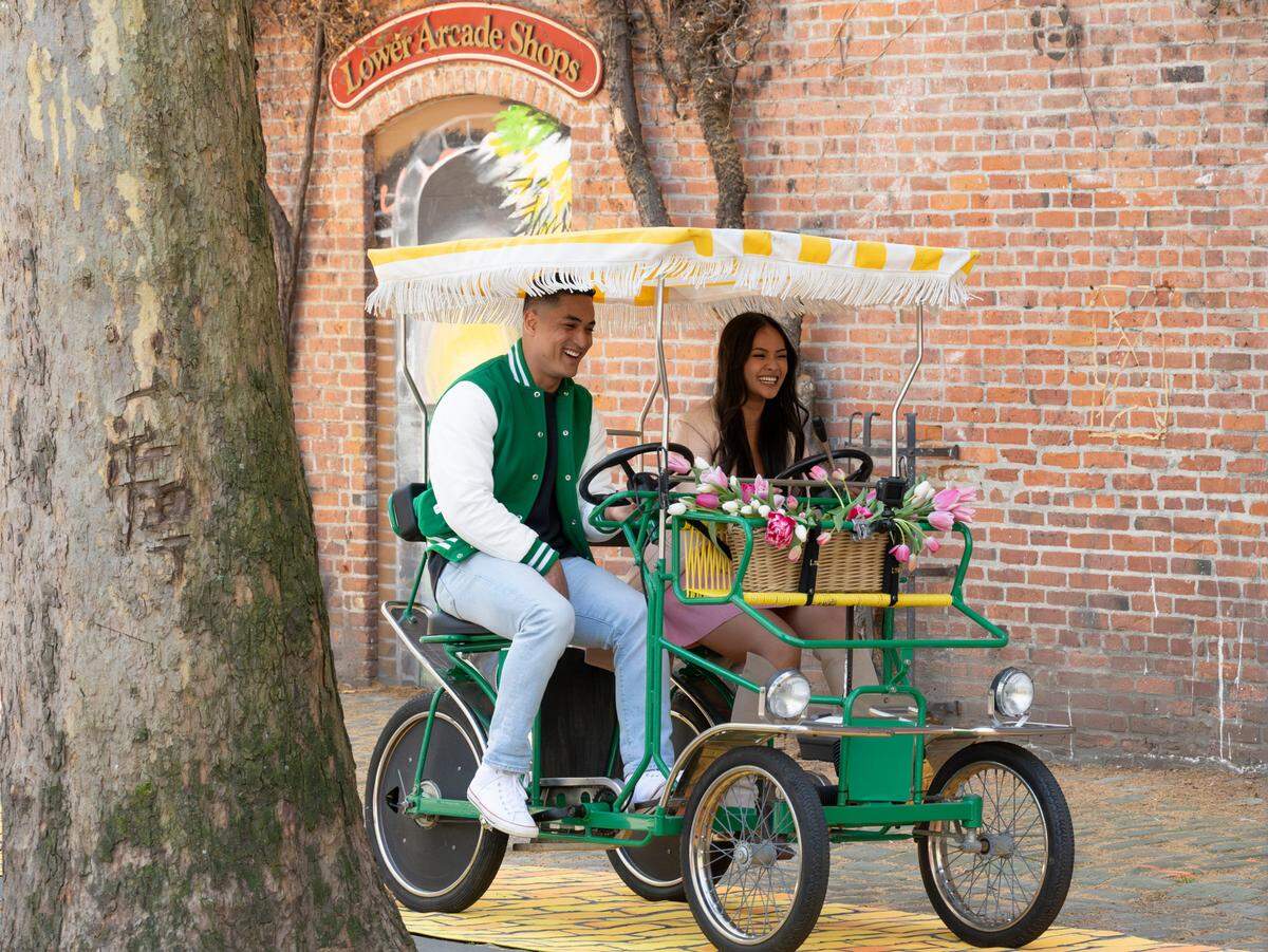 Marcus Shoberg and Jenn Tran in the Aug. 12 episode of “The Bachelorette” on ABC.