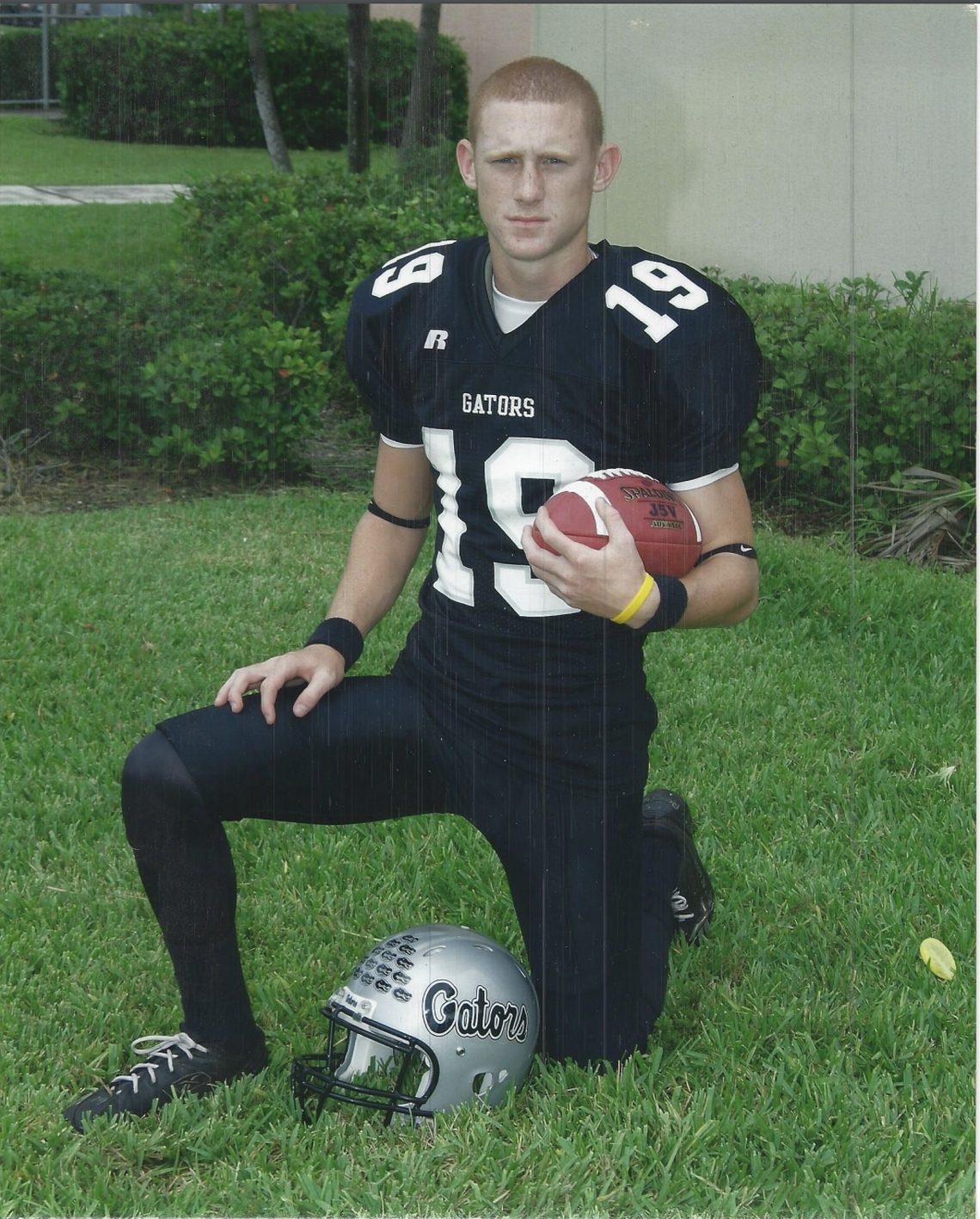 Panthers offensive coordinator Joe Brady growing up as a football player in Pembroke Pines, Florida. (Jodi Brady/Brady family)
