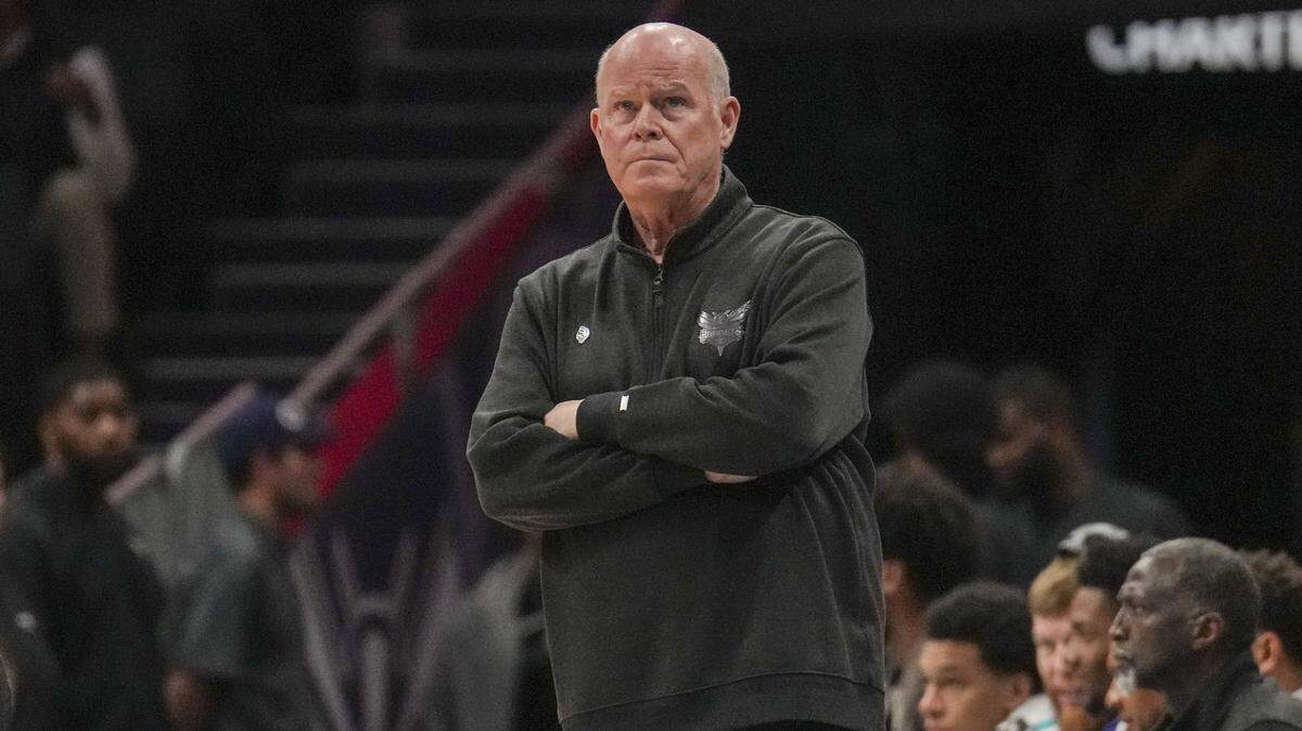 Charlotte Hornets head coach Steve Clifford  during the second quarter against the Portland Trail Blazers at Spectrum Center.