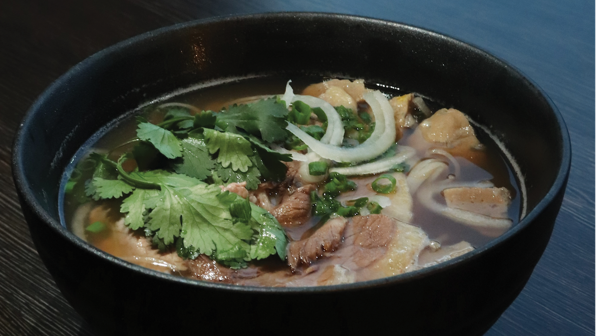 Kairu Sushi and Noodle Bar’s Pho Combiation is made with brisket, sliced beef eye round and beef meatballs.
