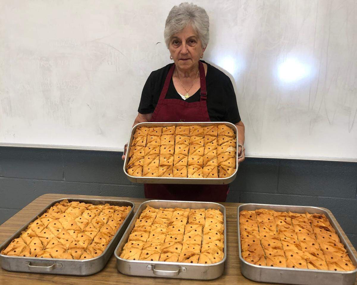 Baklava is the most popular sweet dish served at the Yiasou Greek Festival.