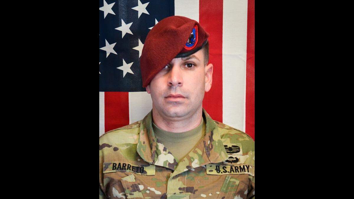 Sgt. 1st Class Elis A. Barreto Ortiz, 34, was killed in action Sept. 5, “when a vehicle-borne improvised explosive device detonated near his vehicle in Kabul, Afghanistan,” said a release.