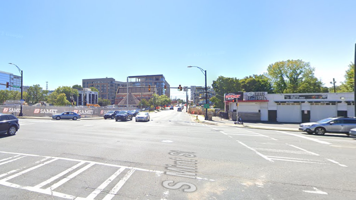 The intersection of West Morehead Street and South Mint Street in Charlotte, near where Mache Ulysses Darby is accused of hitting and killing Ryan Zadrozny while driving impaired.
