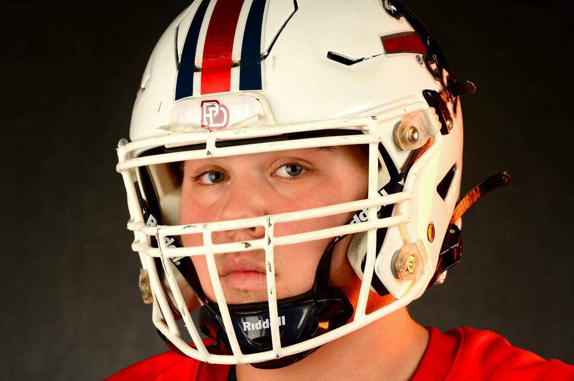 Providence Day Chargers offensive lineman Cooper Hodson on Tuesday, December 9, 2025.