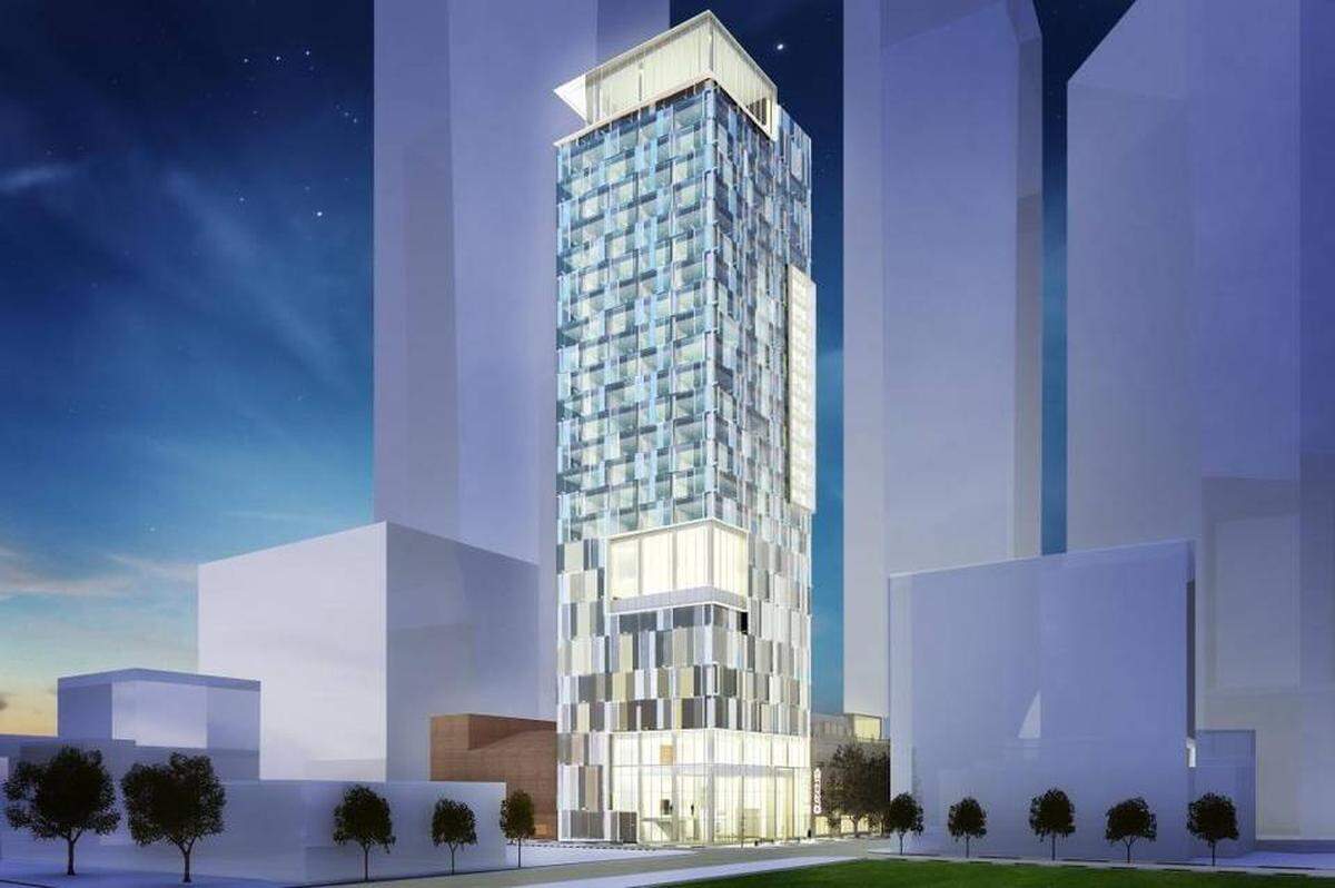 The rendering of Intercontinental Hotel at the Carolina Theatre.