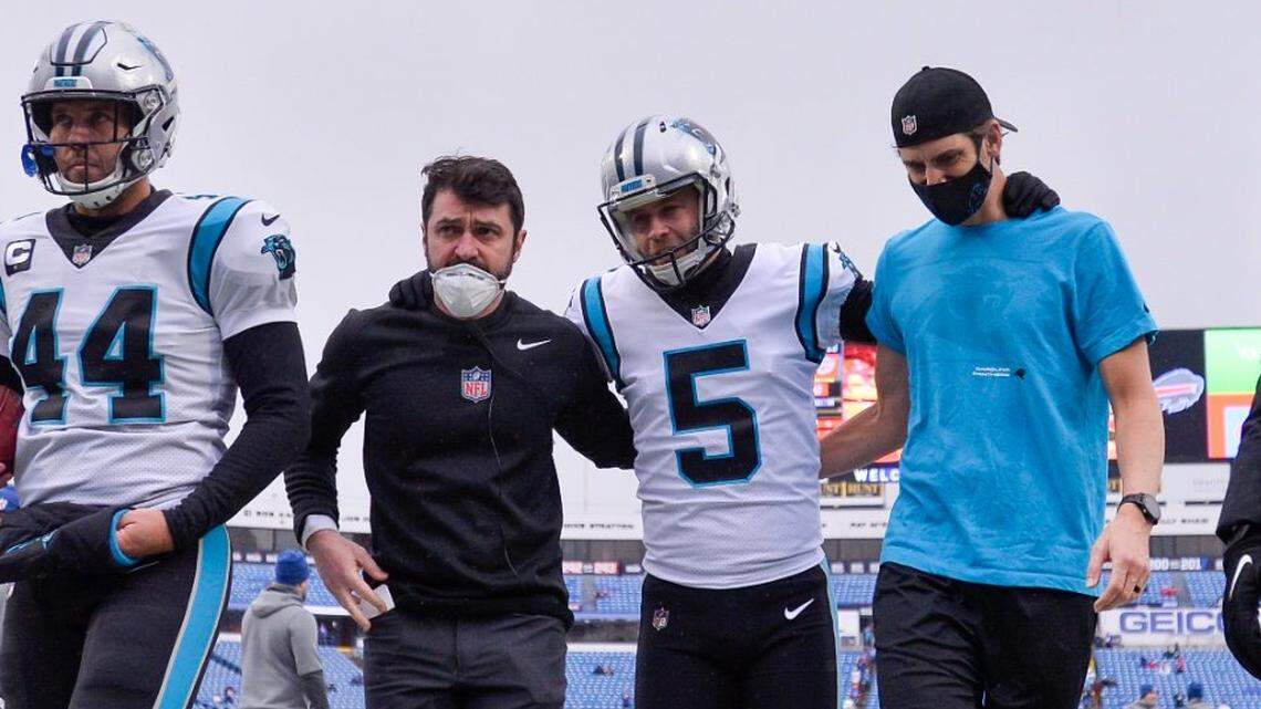 Carolina Panthers lose their only kicker to injury during warmups before Bills game