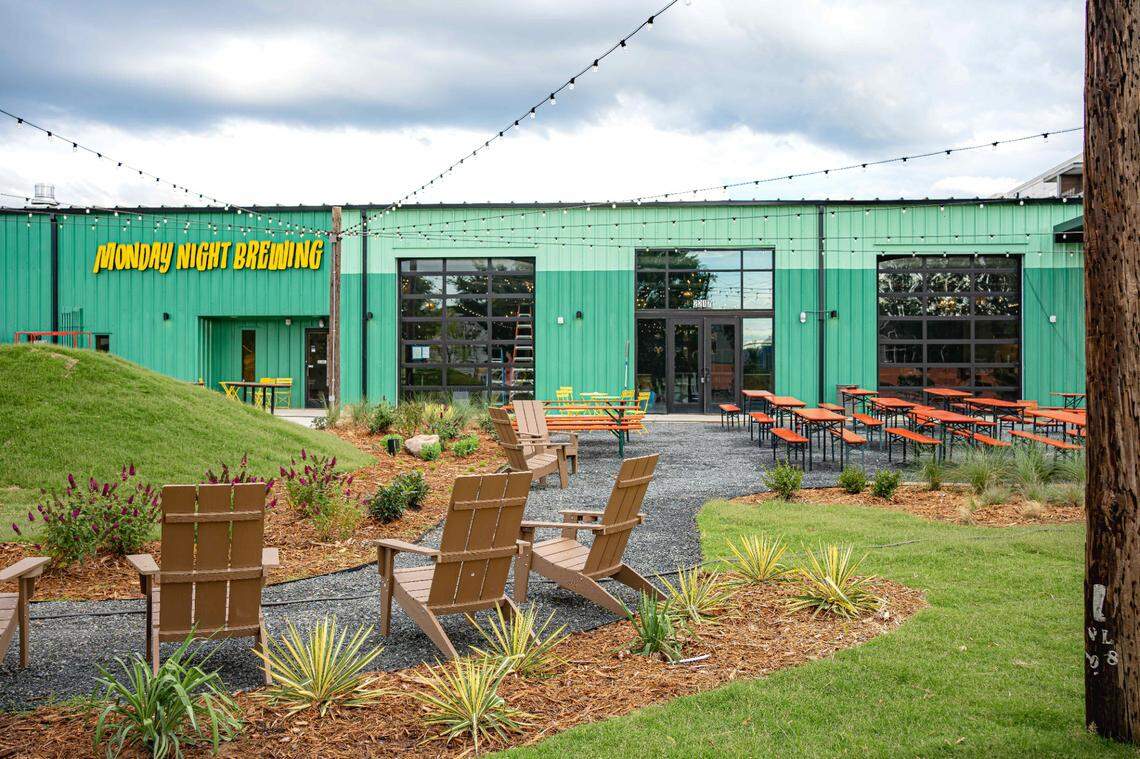 Monday Night Brewing Garden Co. will open at 2217 S. Tryon St. in Charlotte with an outdoor space, shown in this illustration.