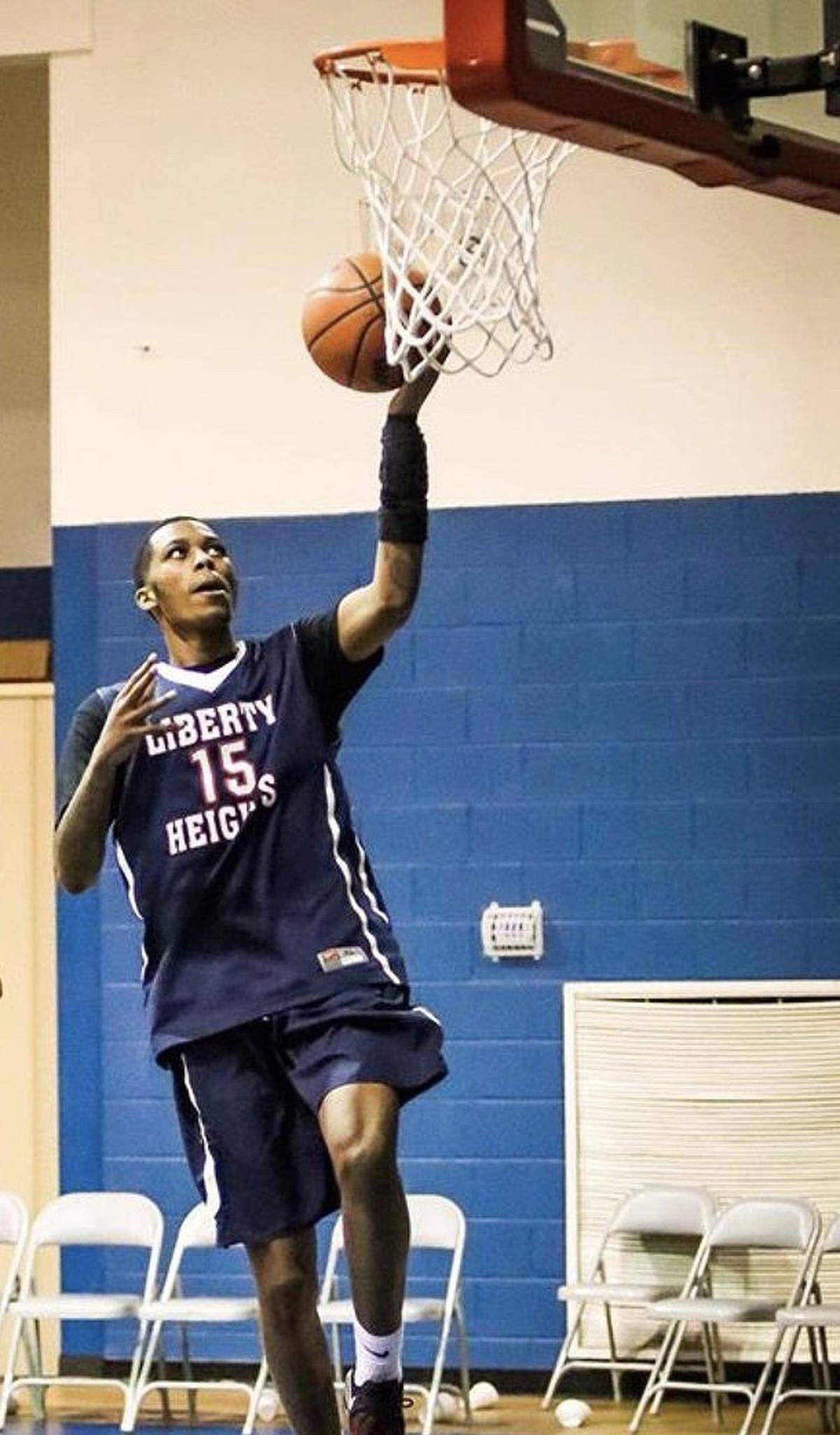 Liberty Heights boys basketball player James Hampton died suddenly Saturday while playing in a Nike summer circuit game.