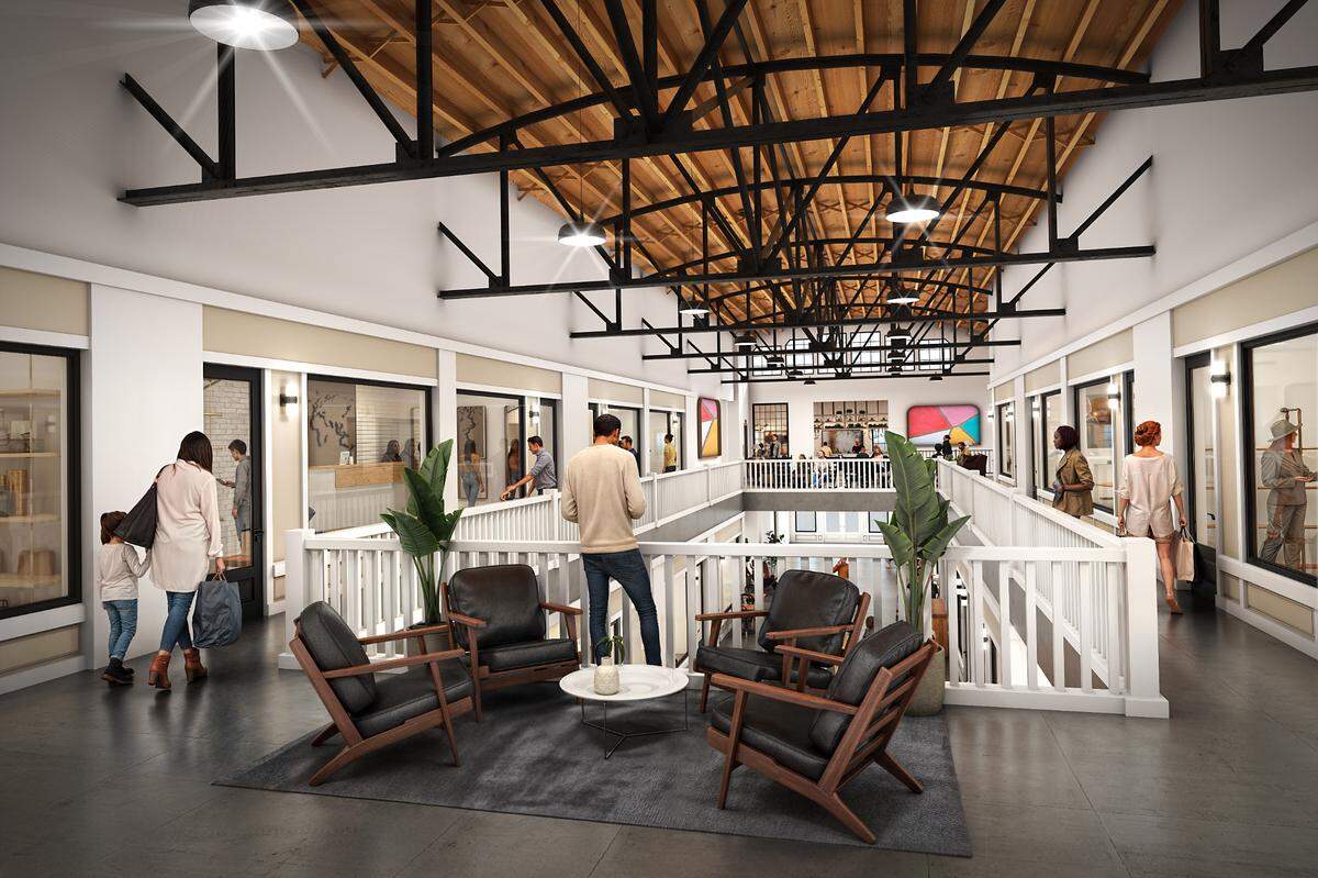 A rendering of The District Exchange’s second floor.